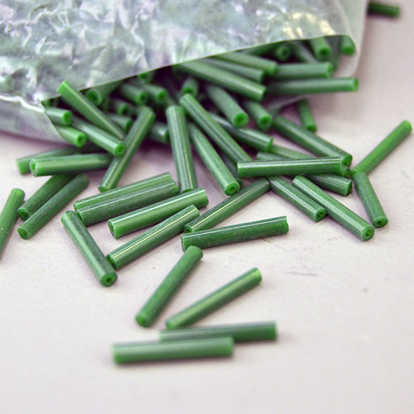 Bead Lot- Green Bugle