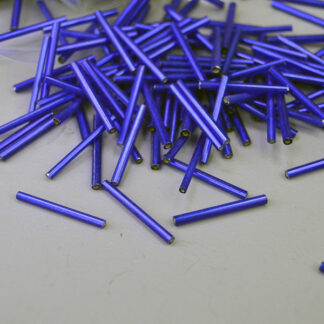 Bead Lot- Royal Blue Bugle 19‑oz lot of 23mm beads. Narrow diameter adds detail, texture, and vibrant color to beadwork and jewelry designs.