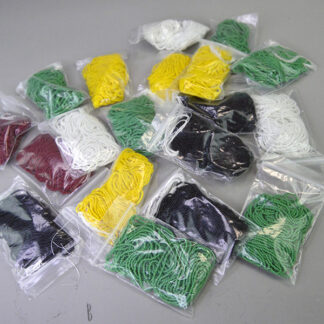 Seed Beads- 14/0 Lot with 14oz of assorted colors, individually bagged. Includes yellow, white, black, green, and dark red. limited quantities.