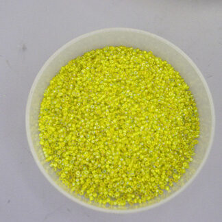 Seed Beads- Trans Yellow Lot, size 10/0 in an 8.5‑oz lot. Perfect for rosettes, hair ties, and standout beadwork. Limited Quantities.