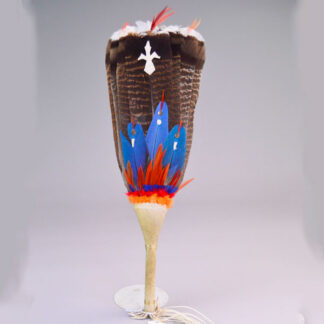 Fan Flat Turkey with colored feather accents