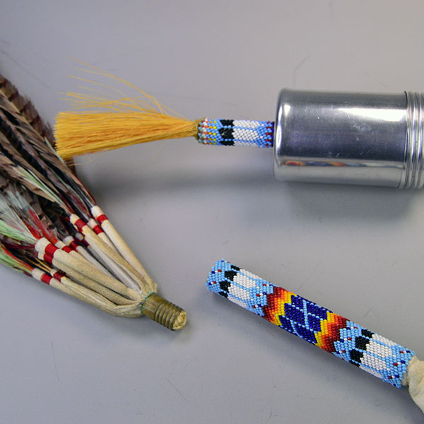Fan Rattle Set Gourd Dance rattle top detail