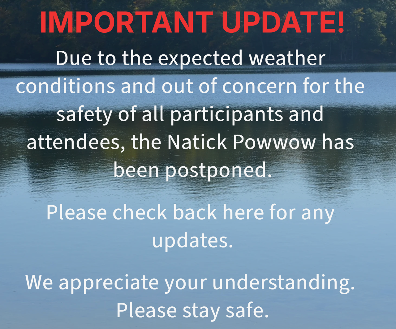 powwow postponed
