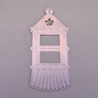 Scarf Slide Engraved Aluminum with cutout Fleur de Lis