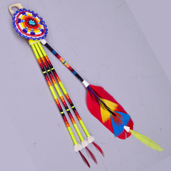 Scalp Feather Threadwork & Rosette