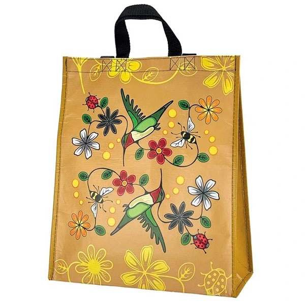 Bag - Hummingbird Design eco tote made with recycled material