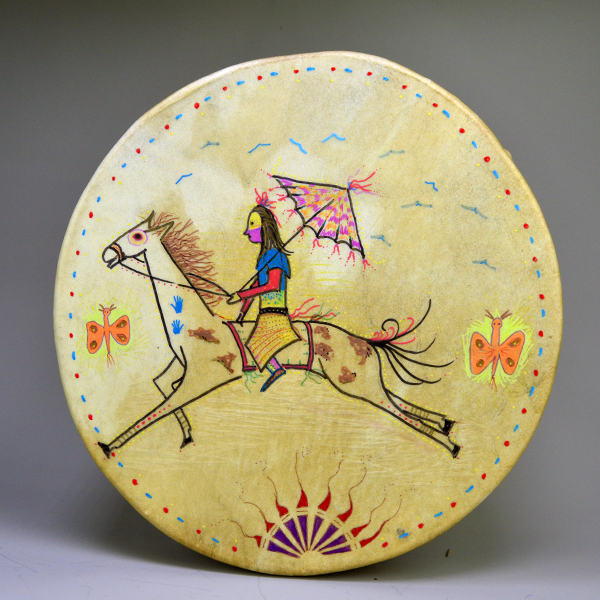 Drum – 15″ Native on Horse