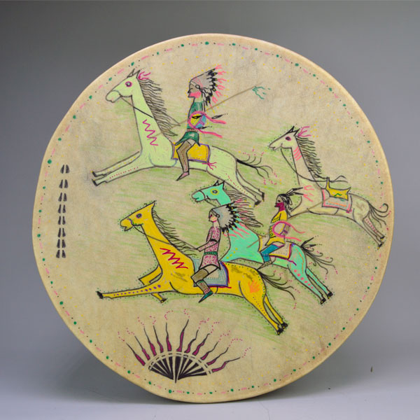 Hand Drum – Natives on Horses