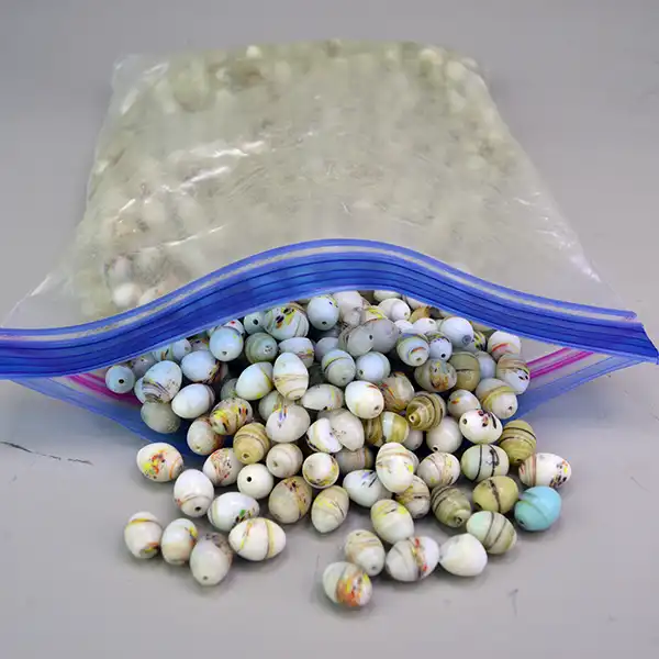 Bead Lot - Glass Color Swirl shown in bag
