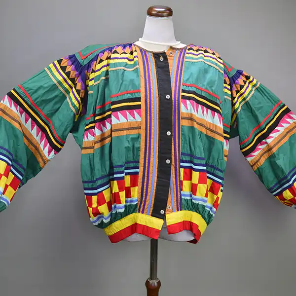 Old Style Green Seminole Jacket. Front View.