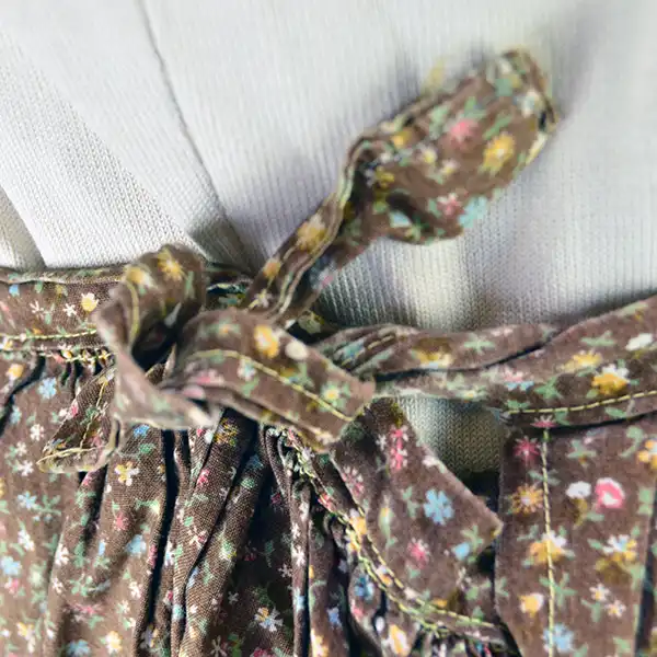 Vintage Brown Calico Seminole Skirt - Image 4