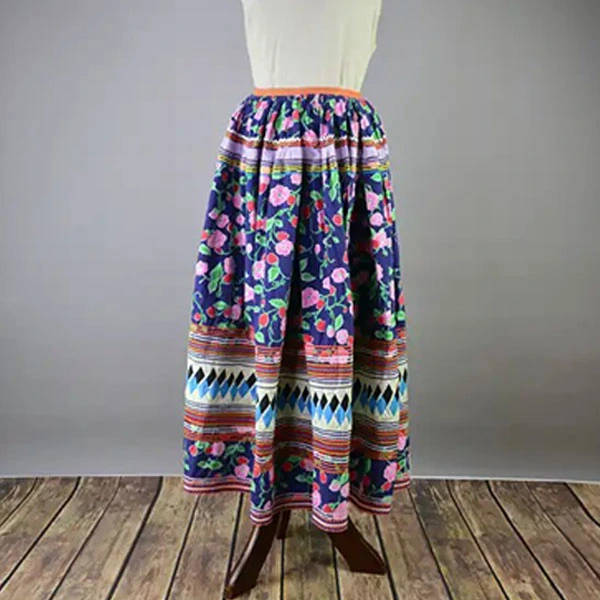 Vintage Seminole style floral skirt